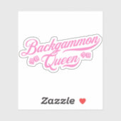 Backgammon Queen Pink Custom-Cut Vinyl Sticker シール (シート)