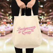 Backgammon Queen Pink Script トートバッグ