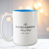 Backgammon Social Club White ツートーンマグカップ