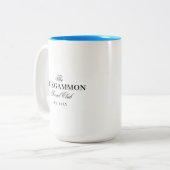 Backgammon Social Club White ツートーンマグカップ (正面左)