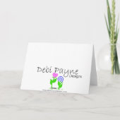 Backgrouのお洒落な立体派のハートの挨拶状 カード (裏面)