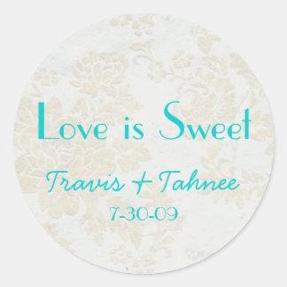 background1, Travis & Tahnee, 7-30-09, Love is ... ラウンドシール