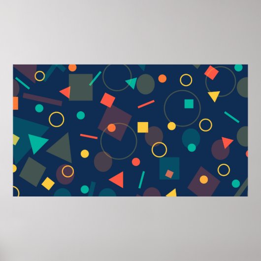Background backdrop geometric ポスター (正面)