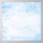 Background blue watercolor paper ポスター (正面)