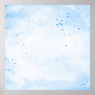 Background blue watercolor paper ポスター