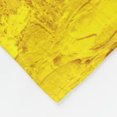 Background blue yellow art フリースブランケット (角)
