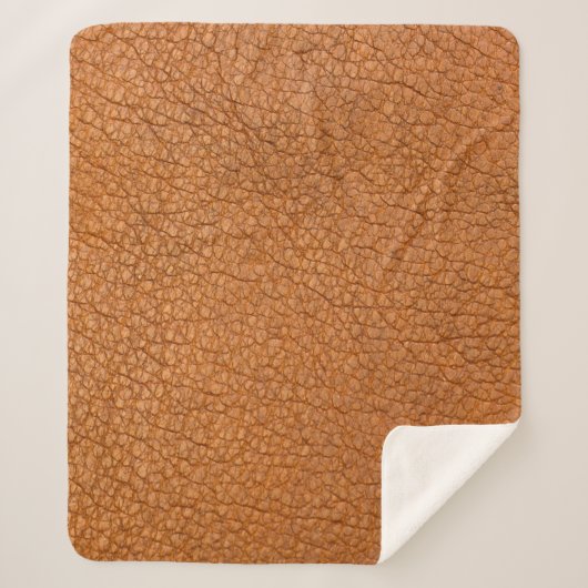 Background leather brown close up シェルパブランケット (正面)