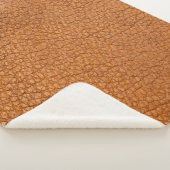Background leather brown close up シェルパブランケット (3/4)