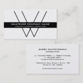 Background Monogram Companyか個人的でデラックスな金 名刺 (正面/裏面)