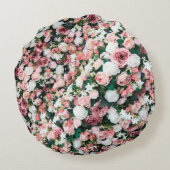 Background of bright colorful artificial flowers. ラウンドクッション (裏面)