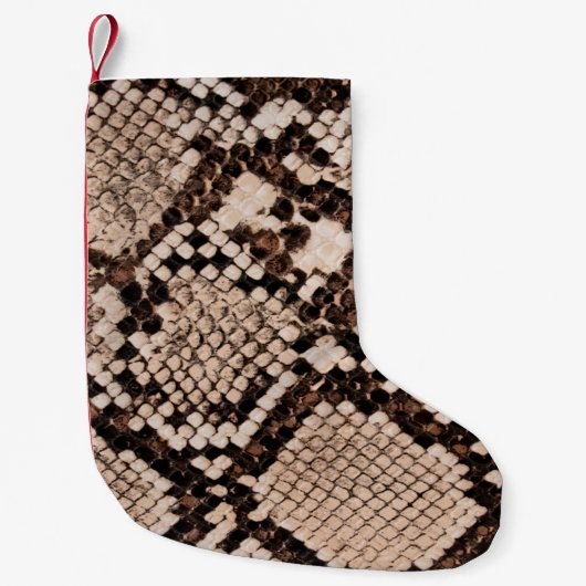background of snake skin texture スモールクリスマスストッキング (正面)