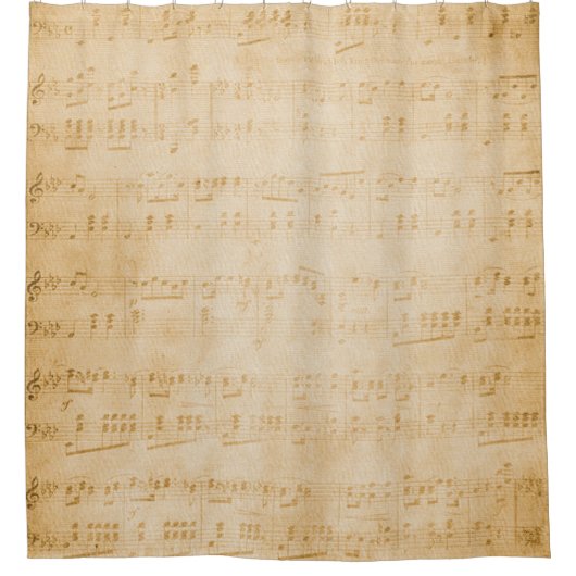 Background old vintage parchment シャワーカーテン (正面)