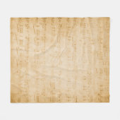Background old vintage parchment フリースブランケット (正面(横))