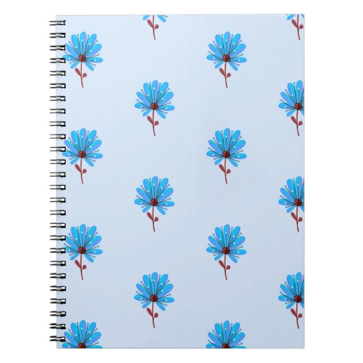 Background pattern flowersテクスチャ ノートブック (正面)