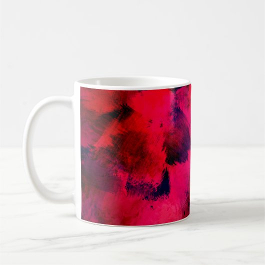 Background texture template red コーヒーマグカップ (左)