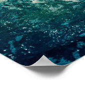 Background, top view, rapid flow of the river with ポスター (角)