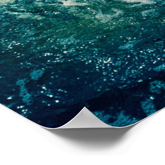 Background, top view, rapid flow of the river with ポスター (角)