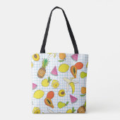 Background with juicy fruits. Seamless fruit patte トートバッグ (裏面)