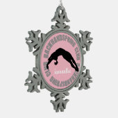 Backhandspringクラブ体操のornement スノーフレークピューターオーナメント (左)