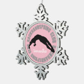 Backhandspringクラブ体操のornement スノーフレークピューターオーナメント (右)