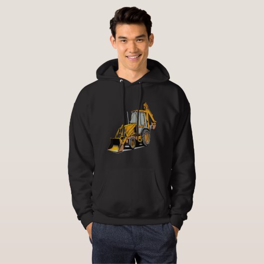 Backhoe Excavator Construction Operator Heavy Equi パーカ (正面フル)