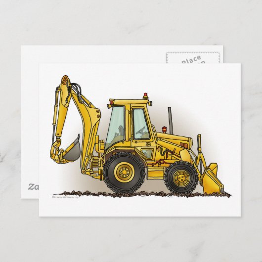 Backhoe Post Card ポストカード (正面/裏面)