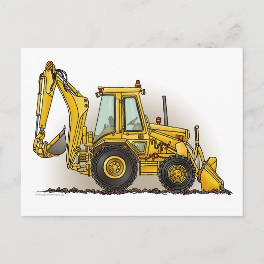 Backhoe Post Card ポストカード (正面)