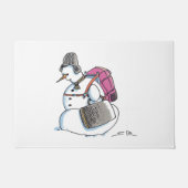 Backpack雪だるま形式 ドアマット (正面)