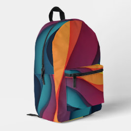 Backpack -抽象芸術色 プリントバックパック