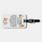Backpack Blessing Luggage Tag for Kids ラゲッジタグ (正面横)