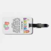 Backpack Blessing Luggage Tag for Kids ラゲッジタグ (裏面横)