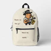  Backpack – Capybara Music Vibes  プリントバックパック (正面)
