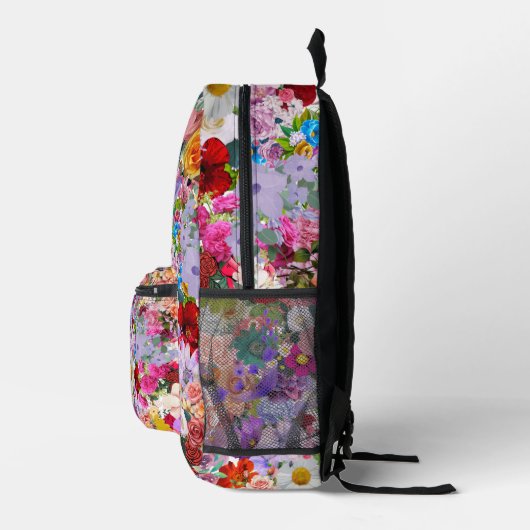 backpack flowers プリントバックパック (右)