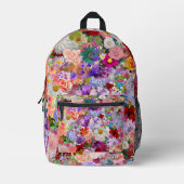 backpack flowers プリントバックパック (正面)