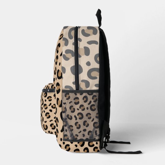 Backpack in a digital textile leopard pattern プリントバックパック (右)
