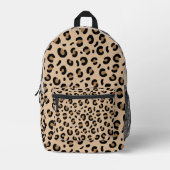 Backpack in a digital textile leopard pattern プリントバックパック (正面)
