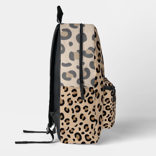 Backpack in a digital textile leopard pattern プリントバックパック (左)