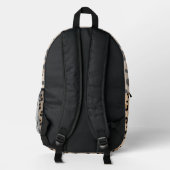 Backpack in a digital textile leopard pattern プリントバックパック (裏面)