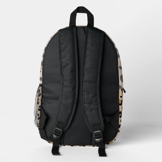Backpack in a digital textile leopard pattern プリントバックパック (裏面)