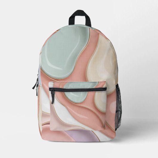 Backpack in stylish abstract graphic プリントバックパック (正面)