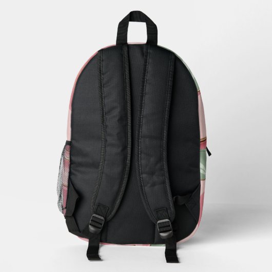 Backpack in stylish graphic プリントバックパック (裏面)