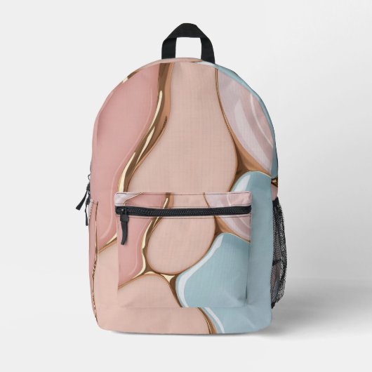 Backpack in stylish graphic プリントバックパック (正面)