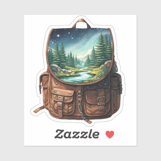 Backpack Lake Vinyl Sticker | Die-Cut Sticker シール (シート)