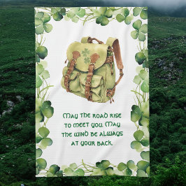 Backpack May the Road Rise Irish Saint Patrick's キッチンタオル
