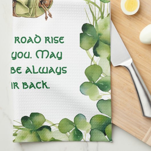 Backpack May the Road Rise Irish Saint Patrick's キッチンタオル
