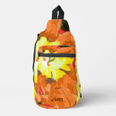 Backpack : Orange Yellow Flower . スリングバッグ (正面)
