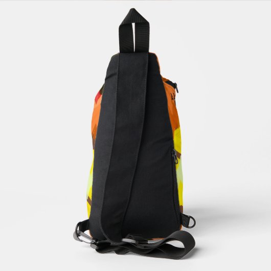 Backpack : Orange Yellow Flower . スリングバッグ (裏面)