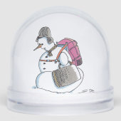 Backpack Snowman snow globe (正面)