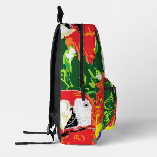 Backpack  :  Traveling Parrot  プリントバックパック (左)