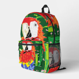 Backpack  :  Traveling Parrot  プリントバックパック